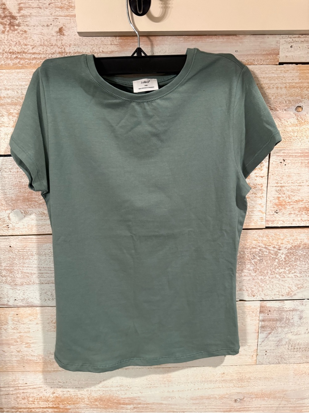 Casual Sage Green Short Sleeve Tee